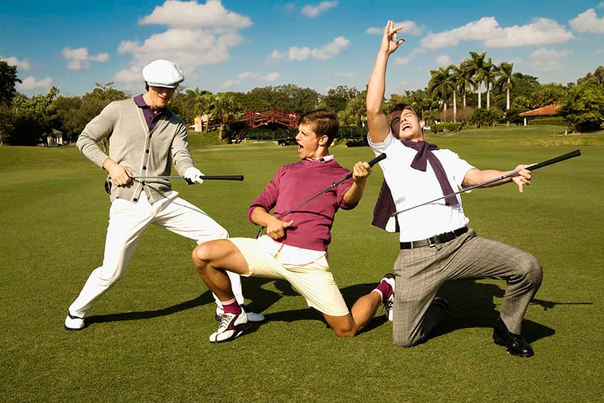 Golfers at a charity outing
